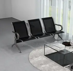 Office Furniture; Durable {3-Seater}Office Waiting Bench With Armrests