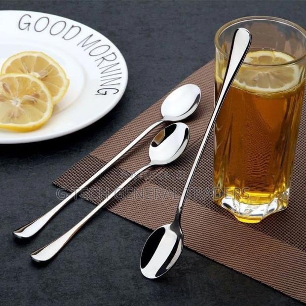 6pcs Stainless Steel Long Teaspoon Set - main view