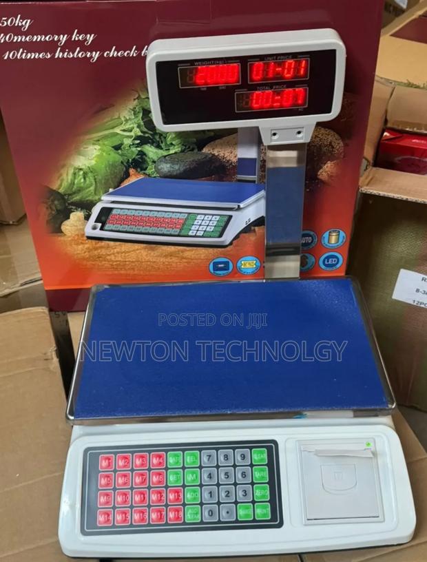 Maximum Weight 50kg 40 Memory Receipt Scale - main view