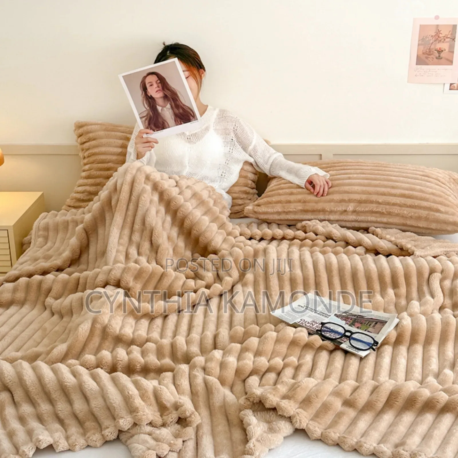 Warm Fleece Throw Blankets Size 6*6