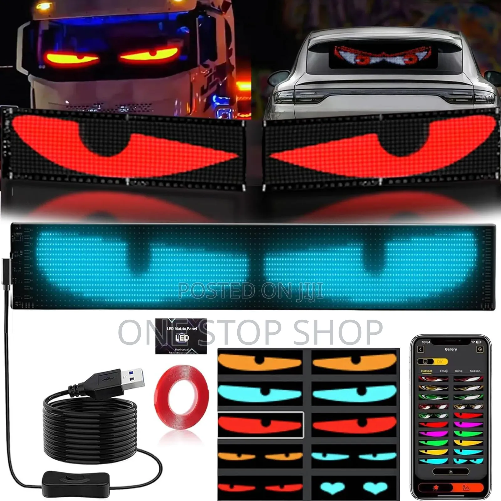 Car Bluetooth Led Matrix Panel Sign in Sizes,Prices 37/48/68cm