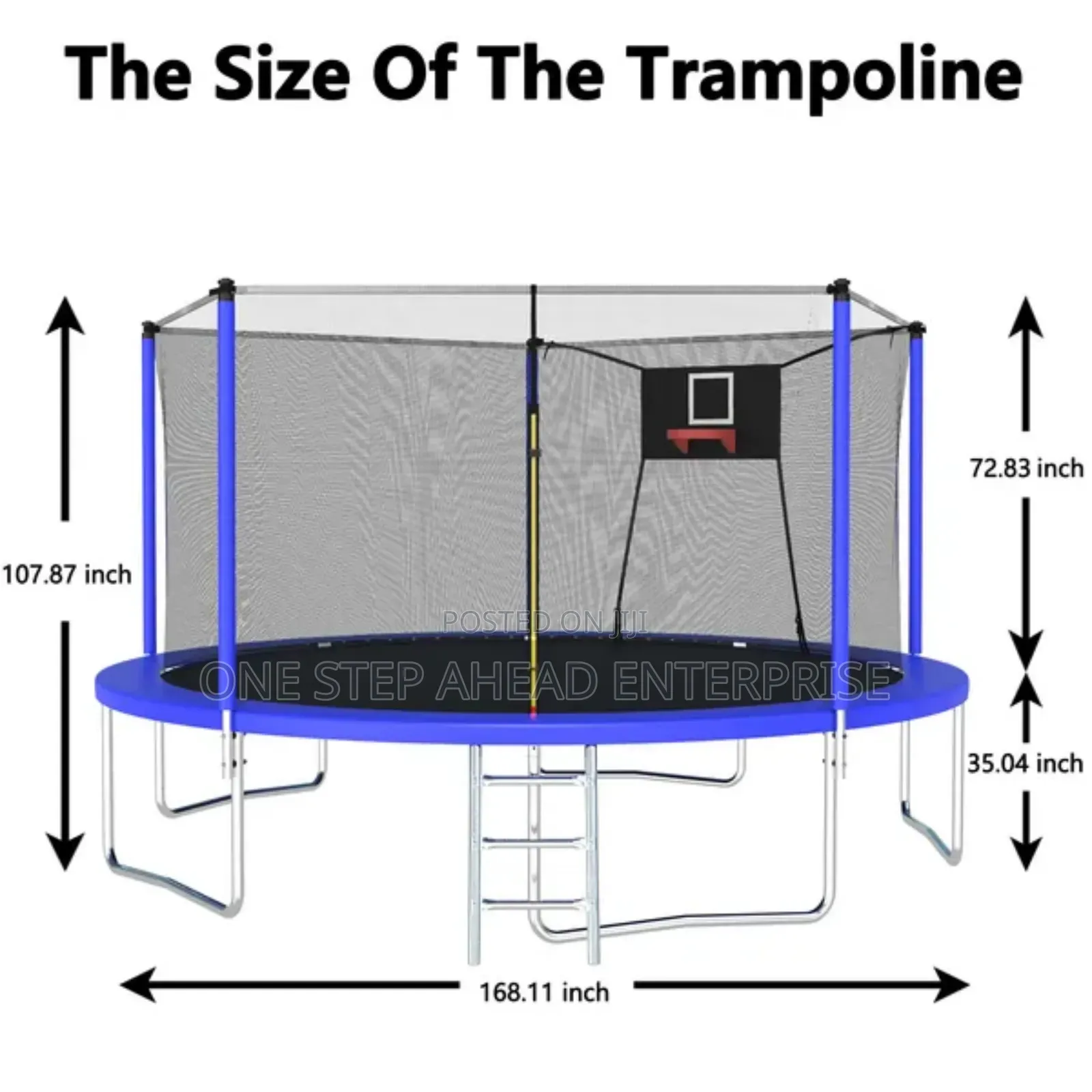 12 Ft Trampoline With Enclosure Net and Ladder Best for Commercial Use