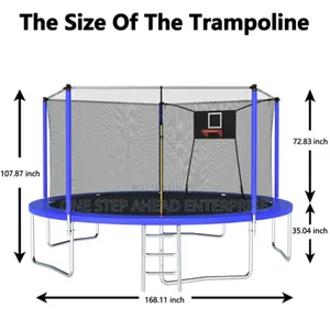 12 Ft Trampoline With Enclosure Net and Ladder Best for Commercial Use