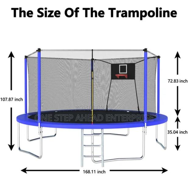 12 Ft Trampoline With Enclosure Net and Ladder Best for Commercial Use