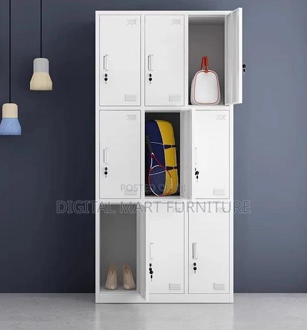 Office Cabinet: Nine Locker Safe Clothing Office Cabinet