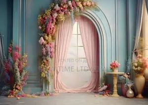 4x3m Vinyl Vibrant Floral Wedding Photography Backdrop in Nairobi