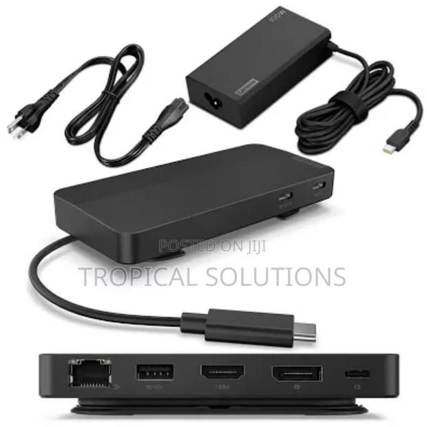 Lenovo Usb-C Dual Display Travel Dock With 100w Adapter - main view