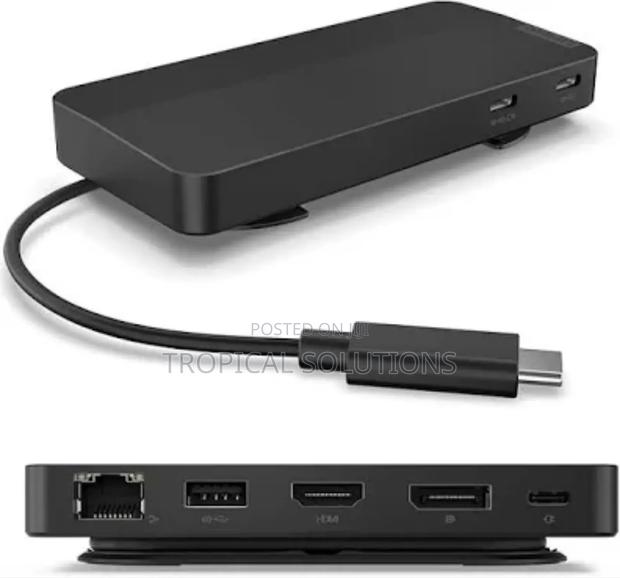 Lenovo Usb-C Dual Display Travel Dock With 100w Adapter - thumbnail 3