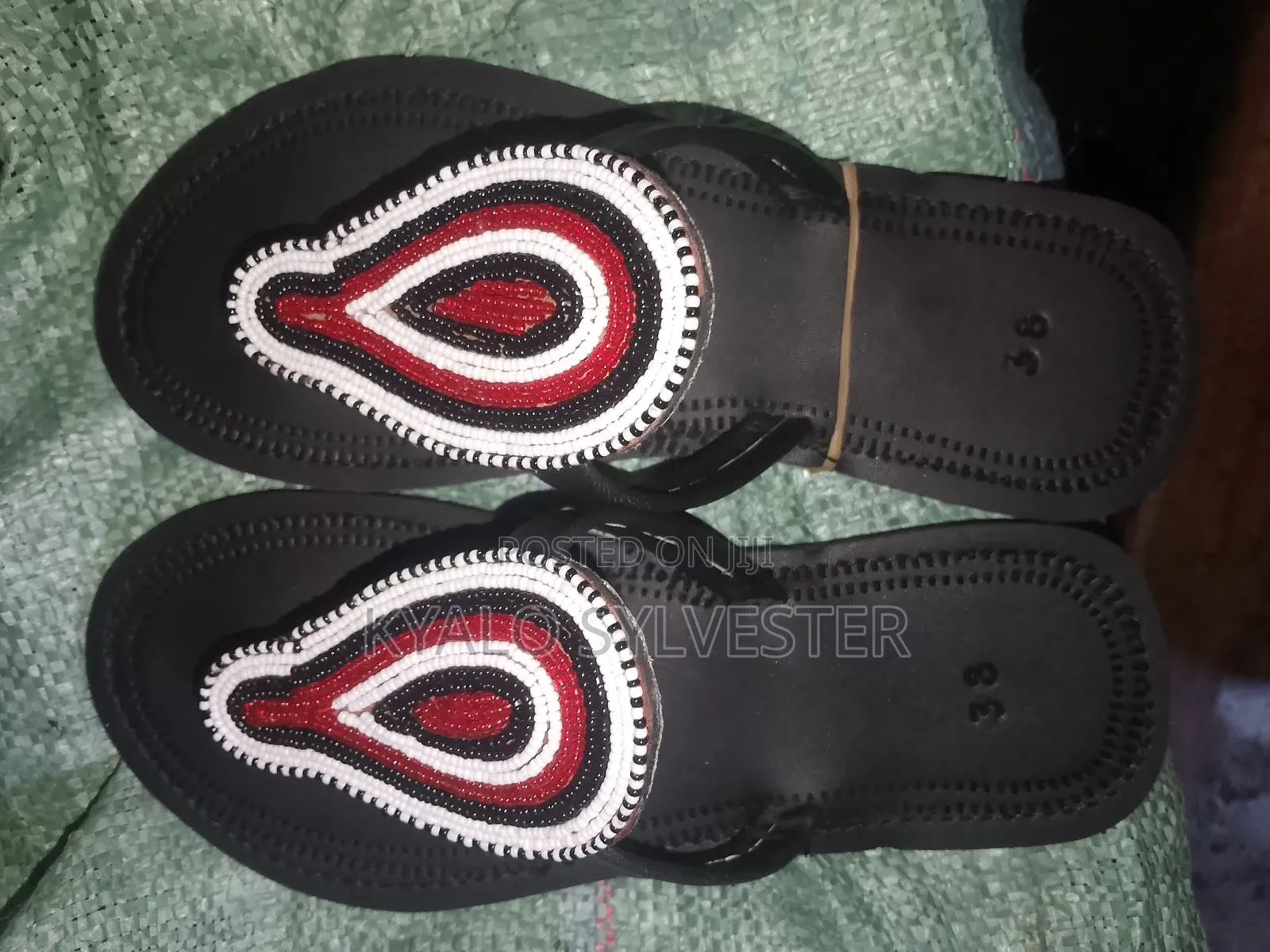 Handmade Masai Sandals With Nice Decoration Available