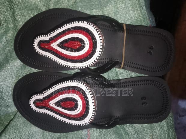 Handmade Masai Sandals With Nice Decoration Available