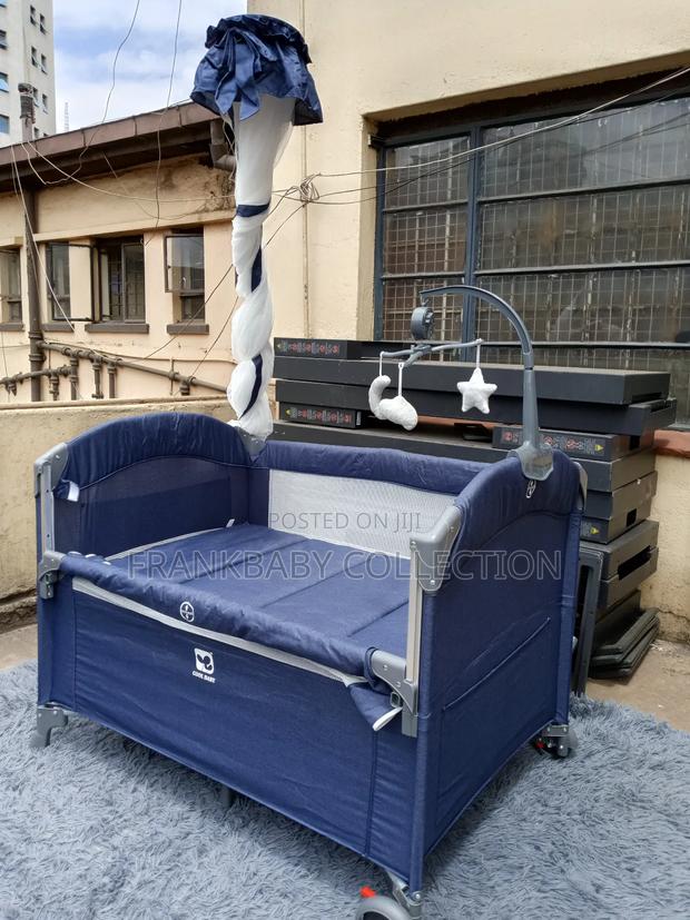 Baby Cot With Wheels and Toy Bar - main view