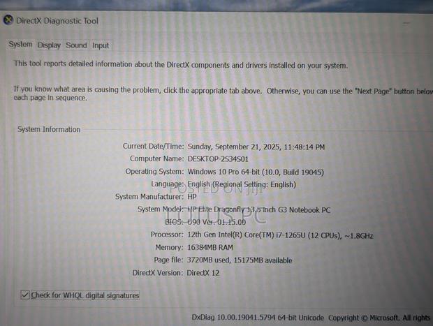 Laptop HP Dragonfly G3 16GB Intel Core I7 SSD 512GB - thumbnail 3