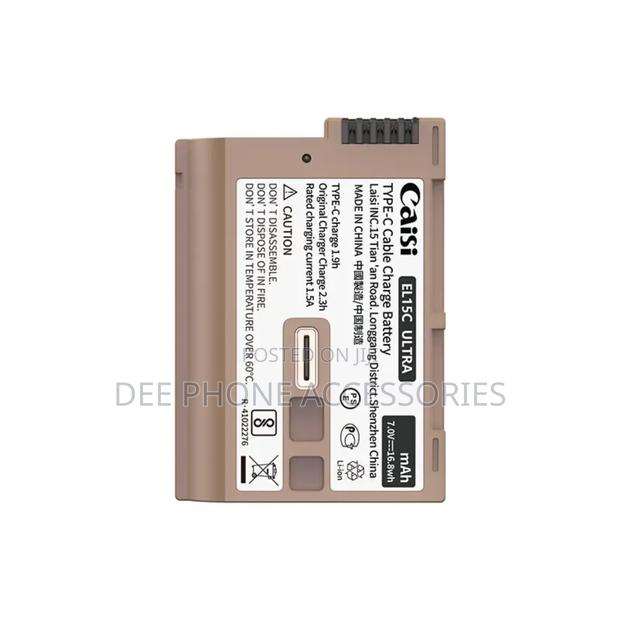 Caisi en El 15c Ultra Type C Rechargeable Camera Battery, - thumbnail 3