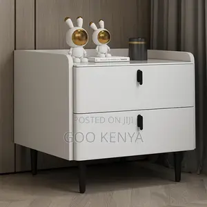 Home Cabinet; Bedside Cabinet With Two Drawers for Bedroom Use