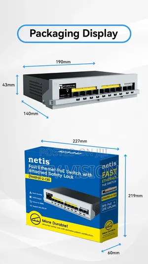 Netis 8 Port Poe Switch St110pdi-2-130