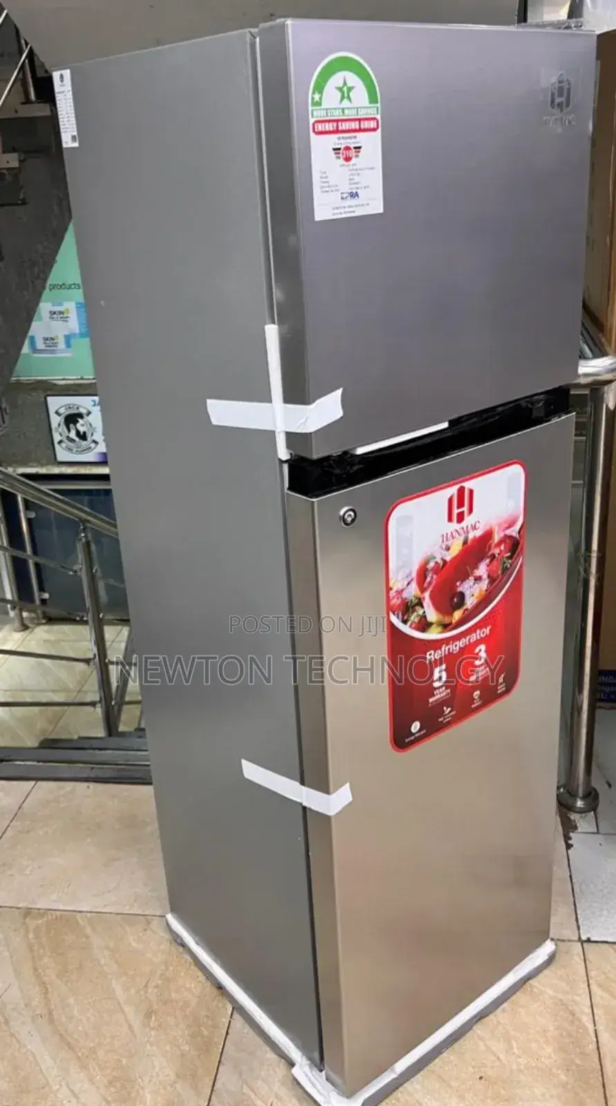 Hanmac 173l Double Door Fridge