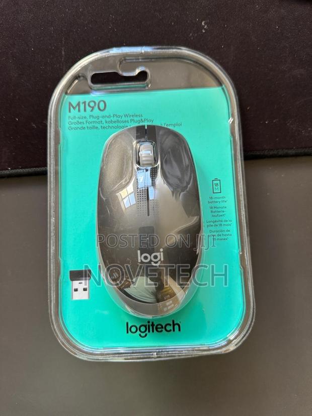 Logitech M190 Wireless Mouse Full Size Comfort Curve Design 1000dpi