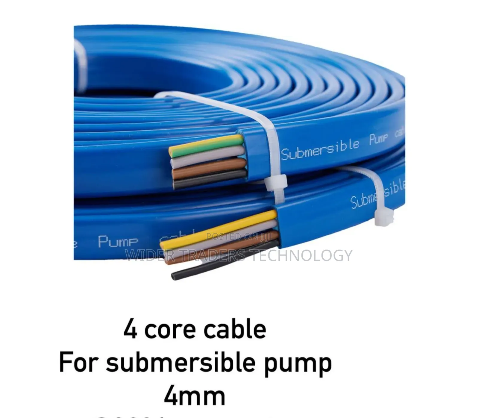 4-Core, 4mm Submersible Pump Cable.
