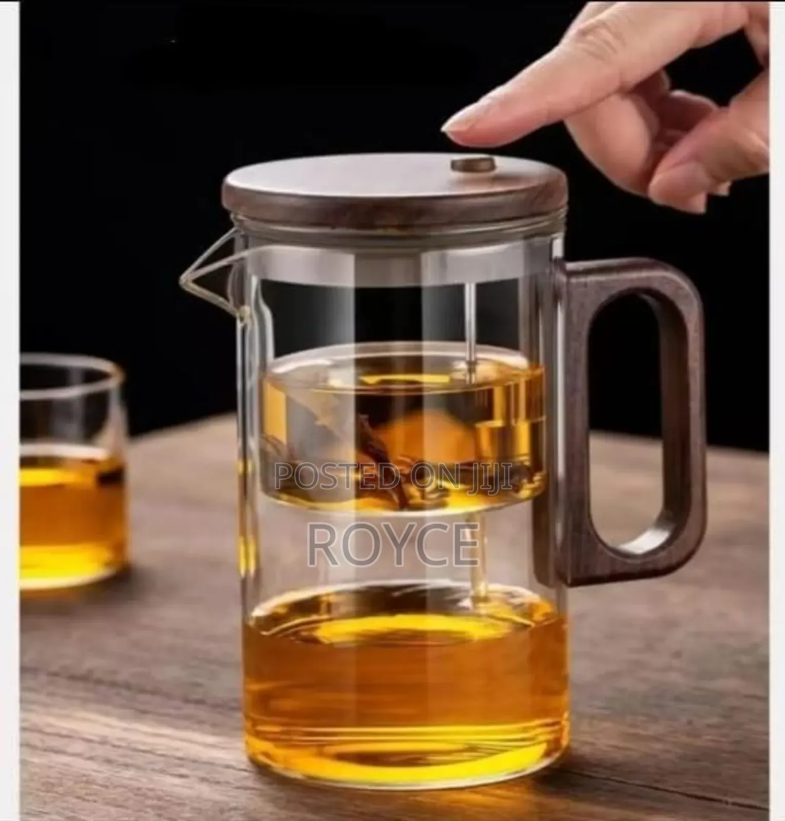 One Press Glass Tea Infuser