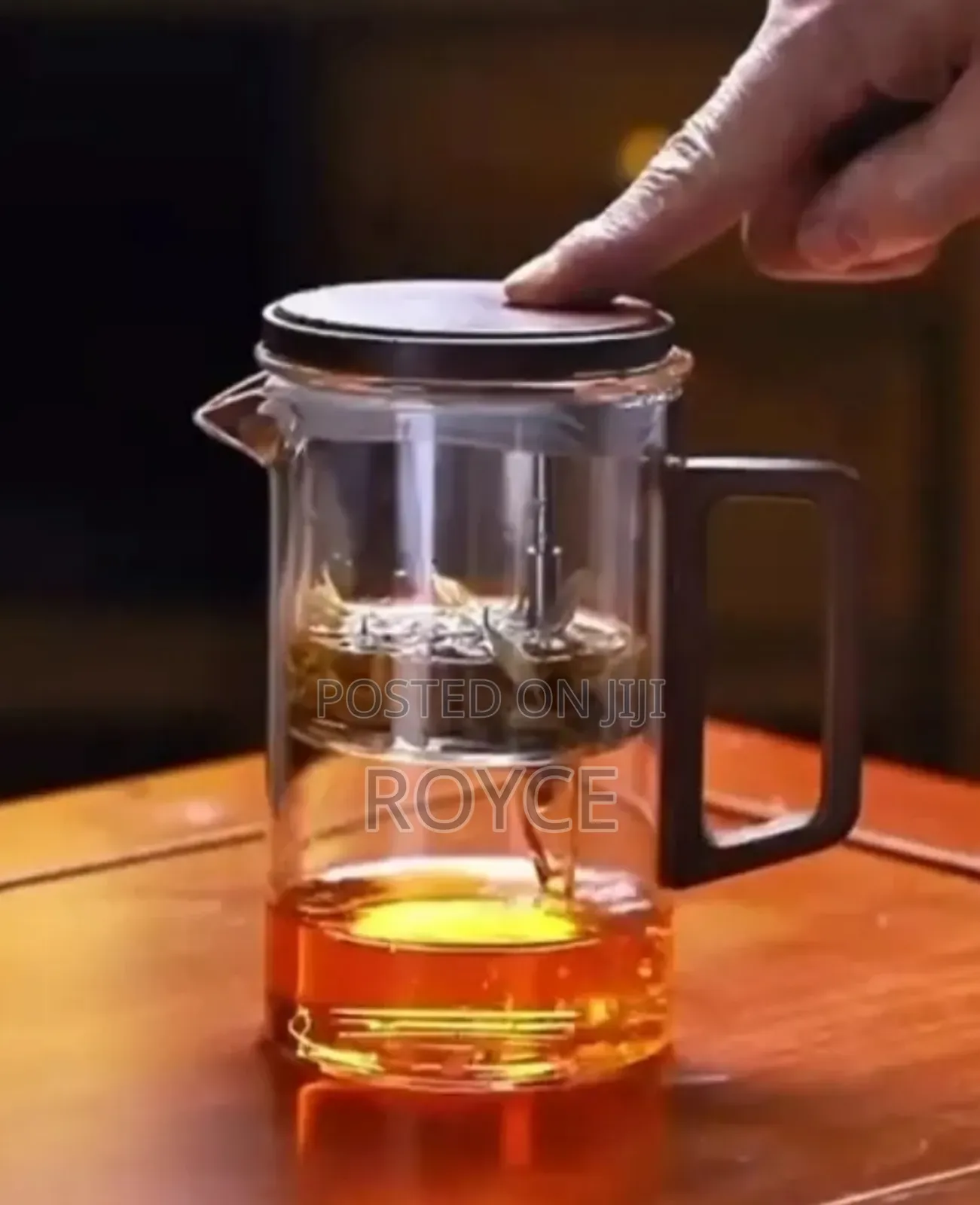 One Press Glass Tea Infuser
