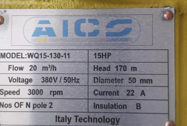 15hp Three Phase Sewage Submersible Pump 2" - thumbnail 2