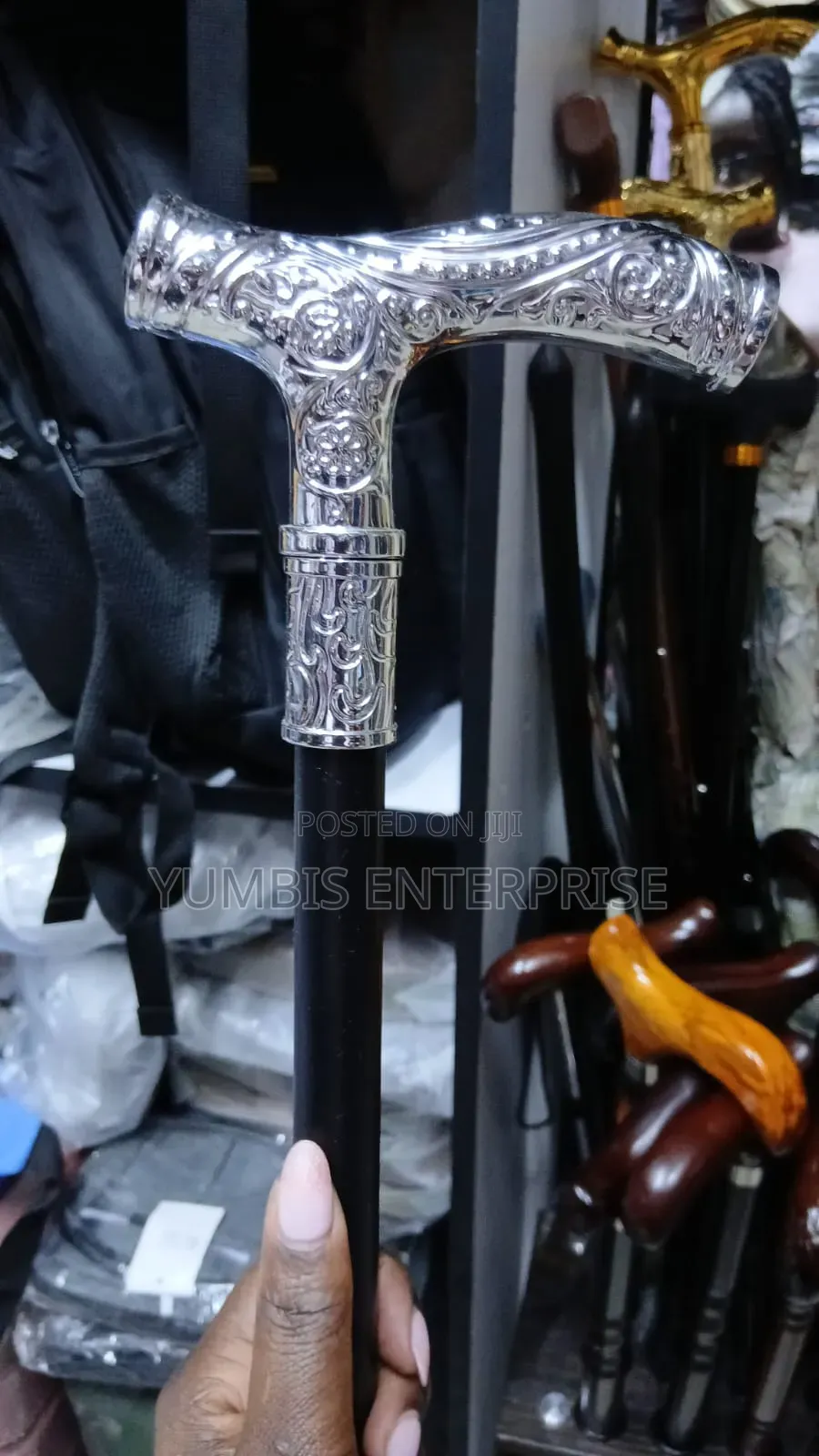 Silver Handles Walking Canes With A Sword For Ceremonies And Sherehe