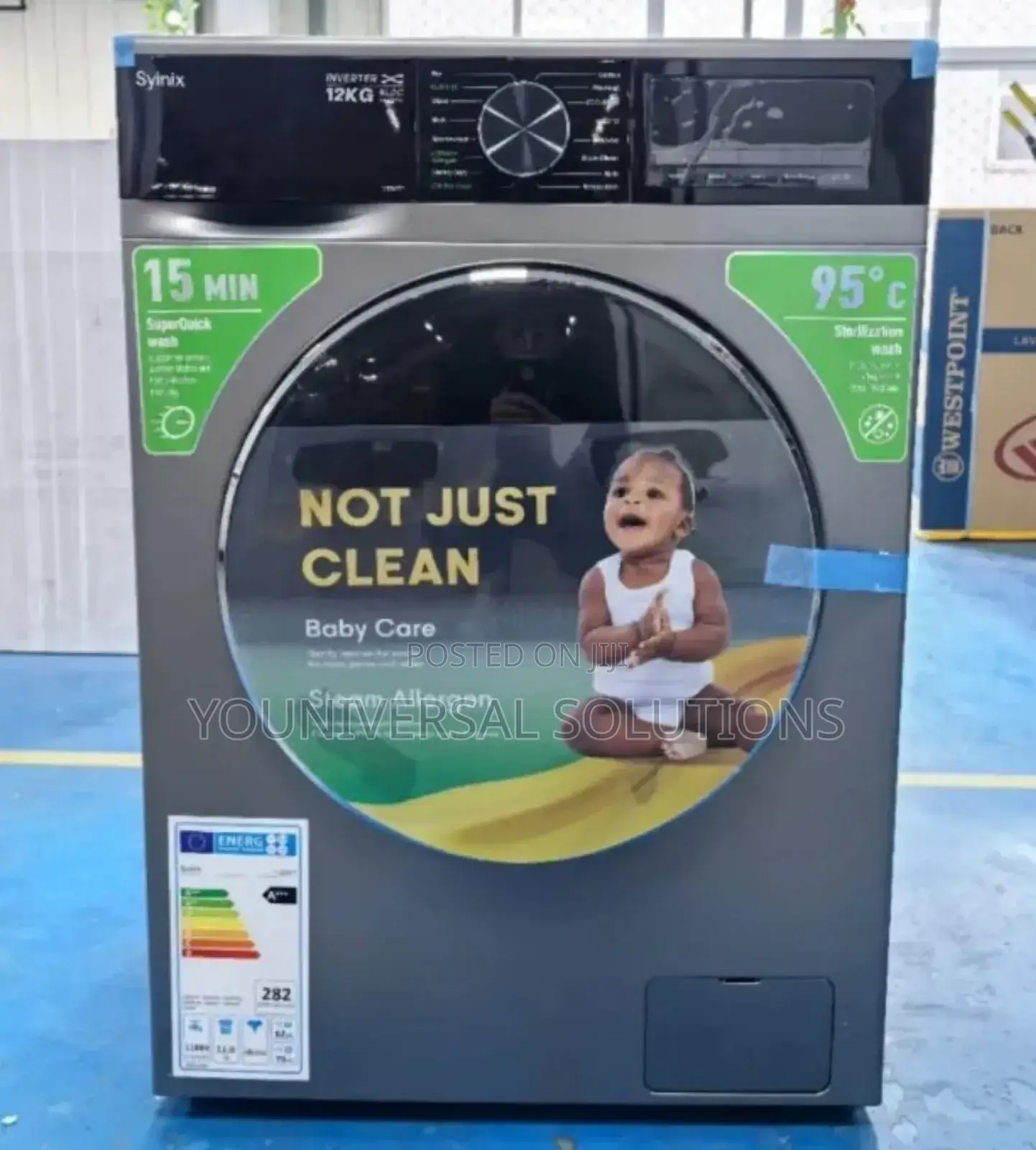 Washing Machine 12kg Wash and Spin Front Load Syinix