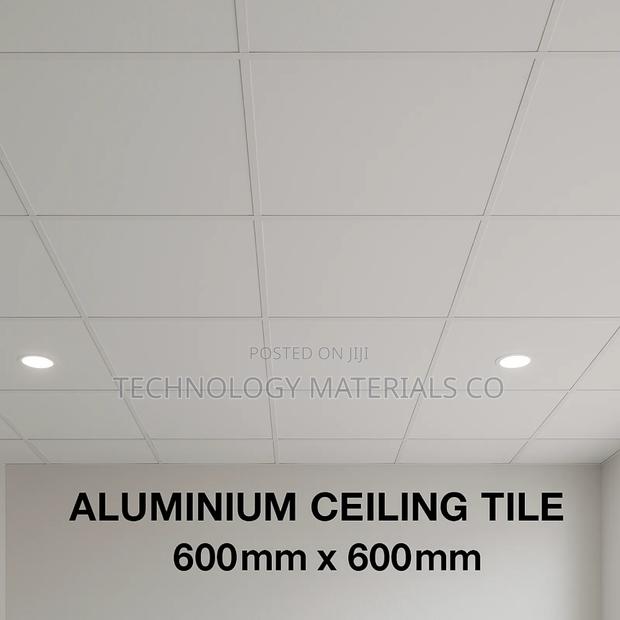 Aluminium Ceiling Tiles – Plain White Modern Finish(Tegular)