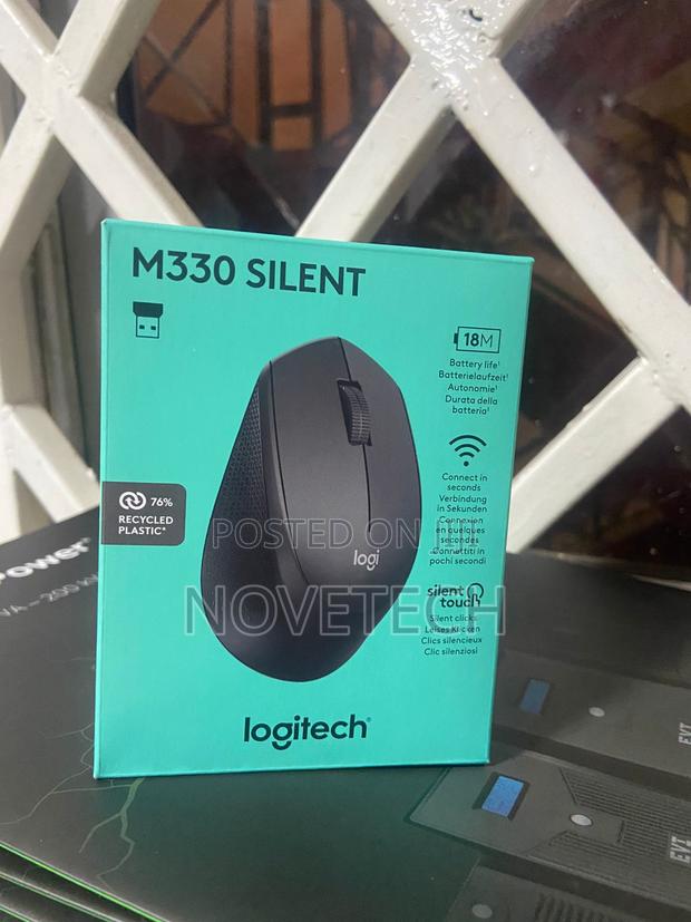 Logitech - Wireless Mouse Logitech Silent Plus M330 Black - main view