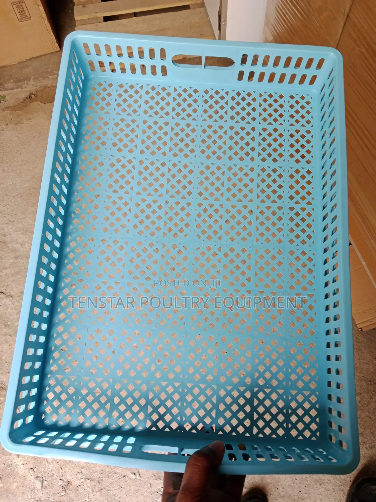 Blue Hatching Basket
