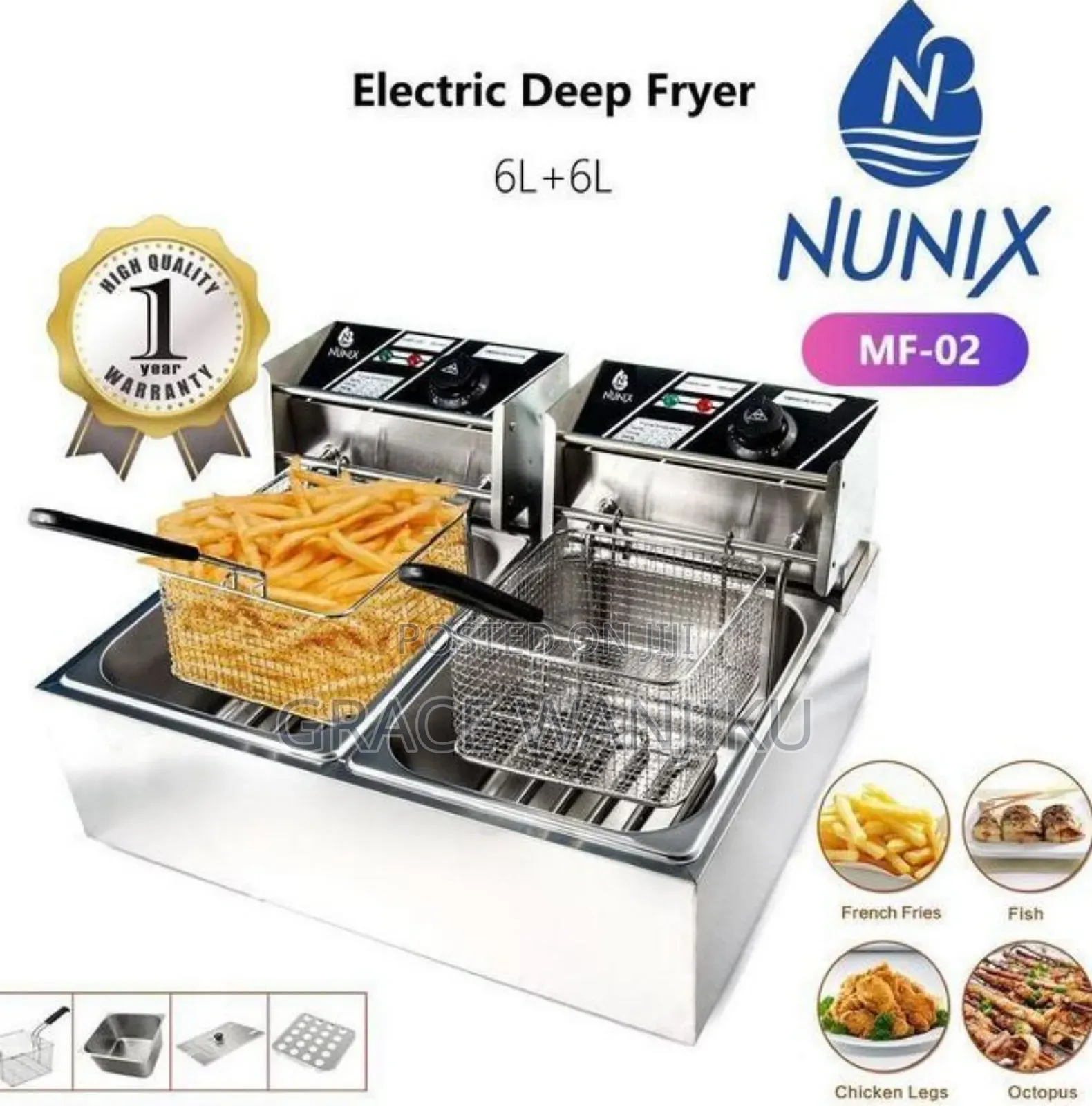 Double Electric Fryer Nunix