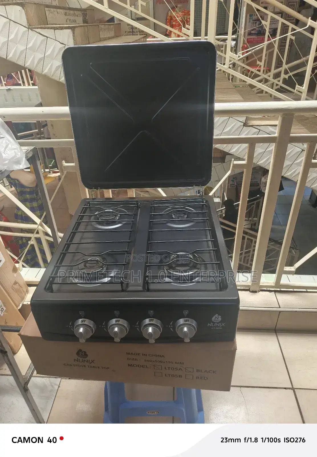 4 Burner All Gas Nunix 56x50cm