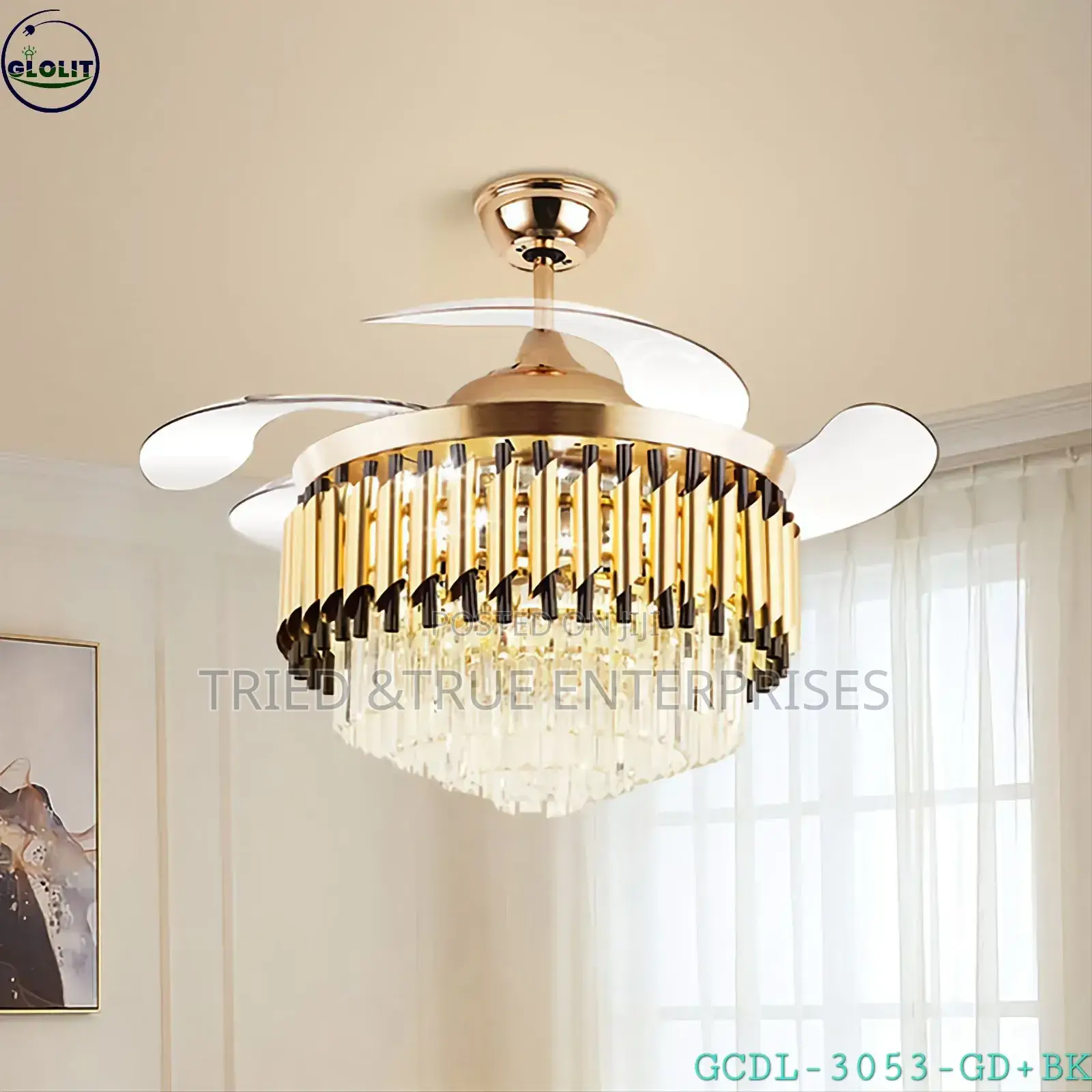 Fan Crystal Chandeliers 500mm Yzs1