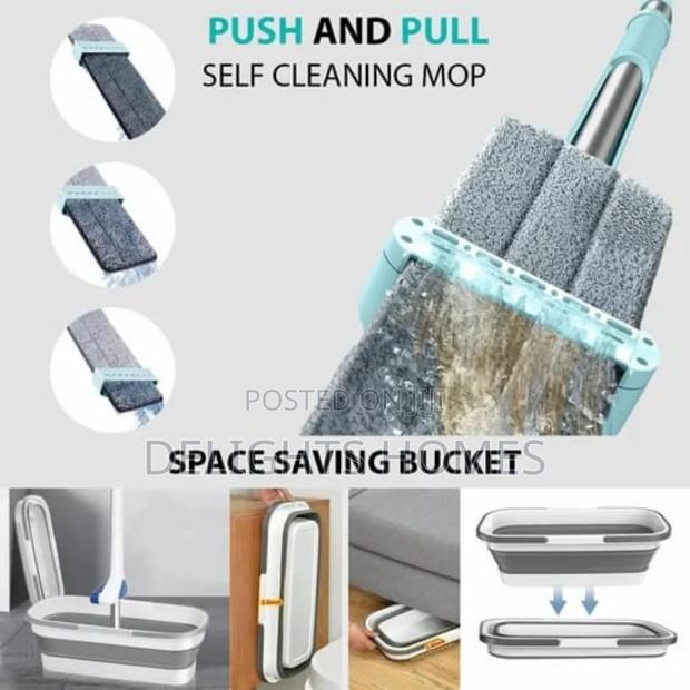 Flat Mop With Foldable Bucket-Pa - thumbnail 2
