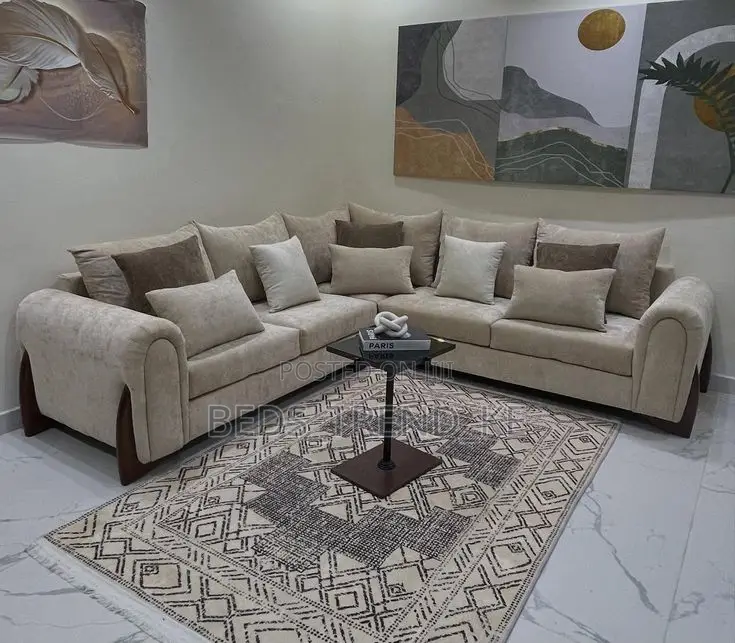 Standard Cushy 6 Seater L Sofa