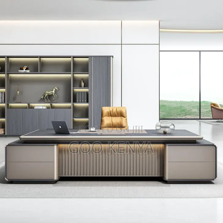 Office Desk; 1.8meter L-Shaped Executive Desk With Lockable Drawers