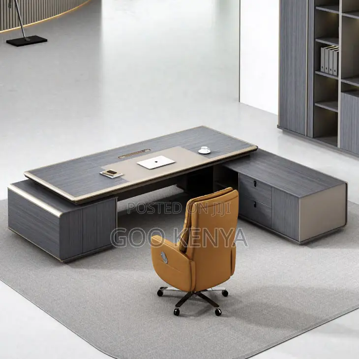 Office Desk; 1.8meter L-Shaped Executive Desk With Lockable Drawers