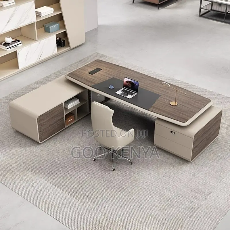 Office Desk; 1.8meter L-Shaped Executive Desk With Lockable Drawers
