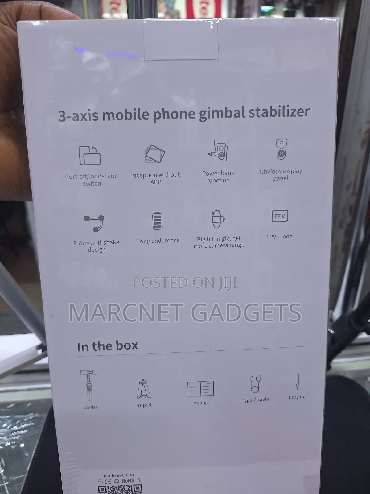 S5b 3axis Phone Gimbal Stabilizer With Landscape/ Portrait Switch