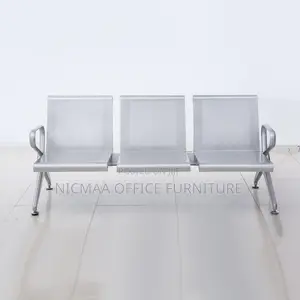 Durable 3-Seater Metal Waiting Bench