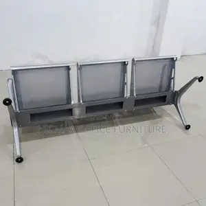 Durable 3-Seater Metal Waiting Bench