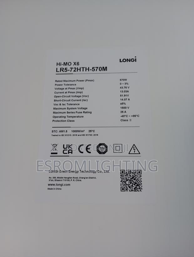 Longi 570 Watts Solar Panel All Weather Monocystalline - thumbnail 2