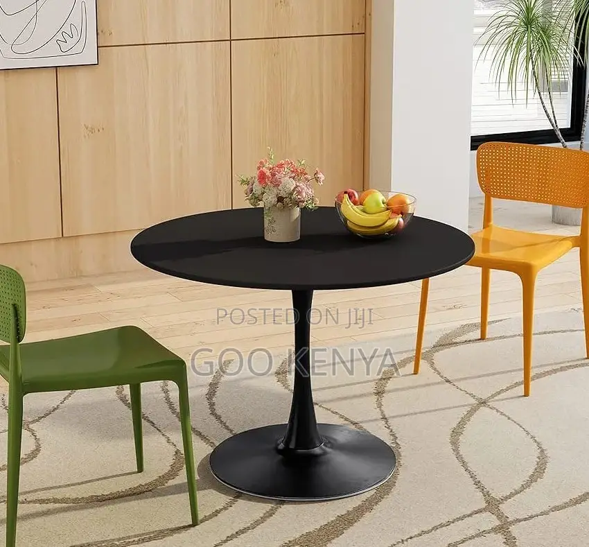 Home Coffee Table; Round Shaped White Marble Balcony and Dining Table