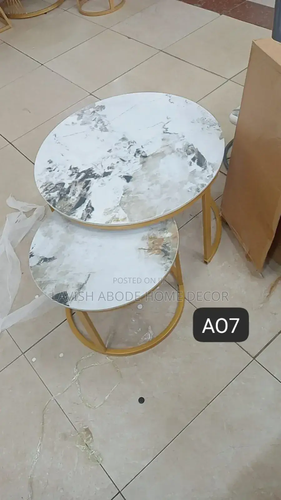 Luxury Pure Marble Top Nesting Coffee Tables