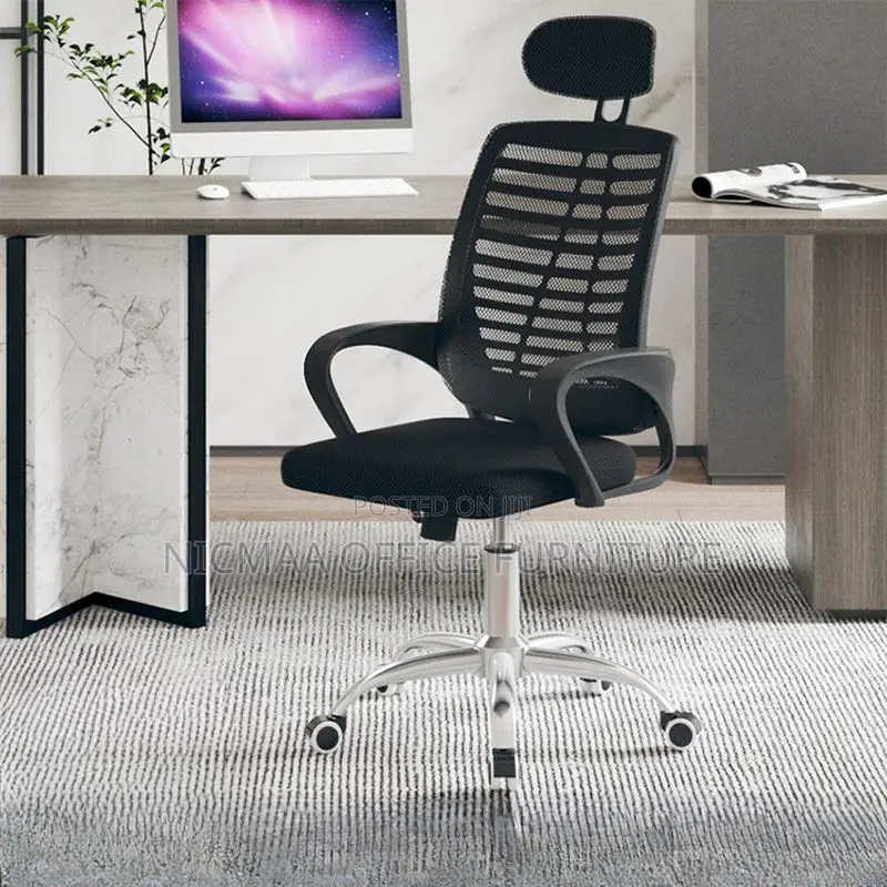 Mesh Back With Headrest Secretarial Seat