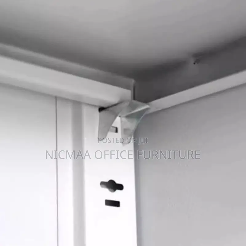 Modern Steel Office Cabinet With Glass Doors