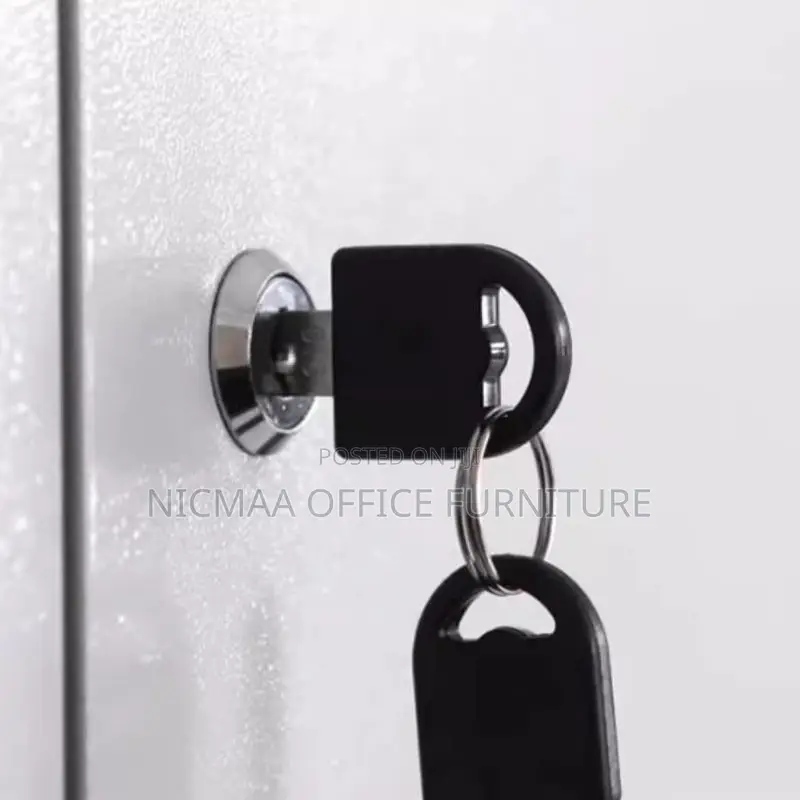 Modern Steel Office Cabinet With Glass Doors