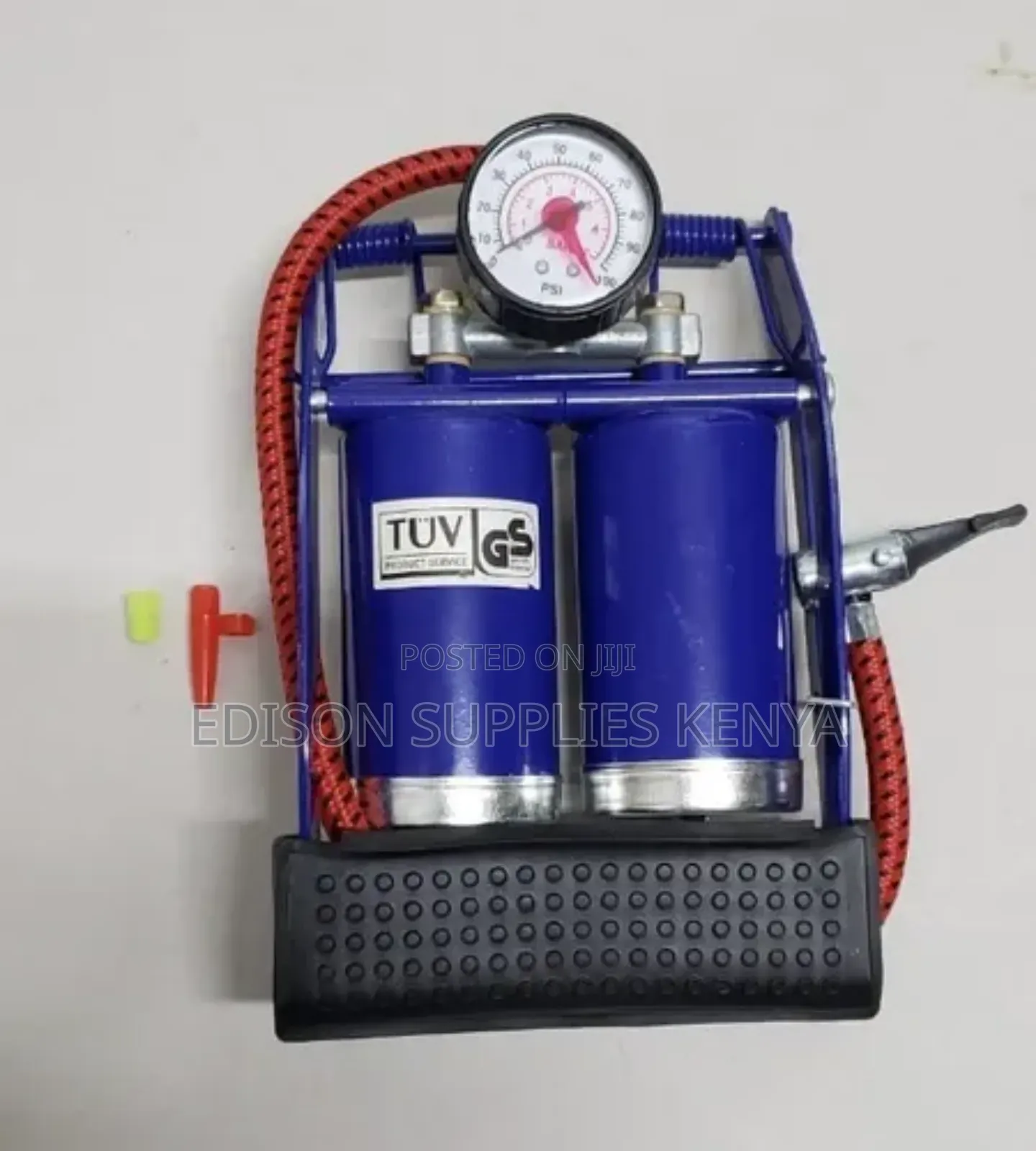 Foot Pump With Gauge Bike Pump Car Wheels Tire Pumps 2 Double Barrel