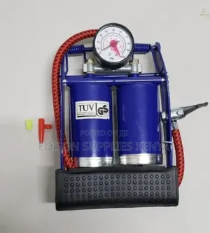 Foot Pump With Gauge Bike Pump Car Wheels Tire Pumps 2 Double Barrel
