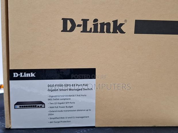 D-Link 8 Port Poe Gigabit Smart Managed Switch – DGS-F1100-10ps